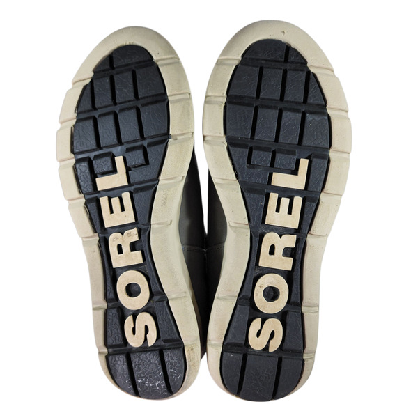 Sorel Boots Womens Sz 8 Explorer Joan Gray Suede Faux Fur Waterproof Winter READ - Picture 9 of 12